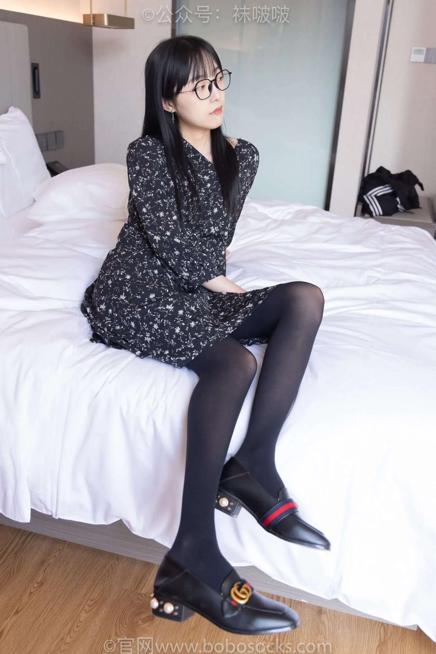 [BoBoSocks袜啵啵]NO.064 稚予-平底鞋、厚黑丝 [137P]插图8